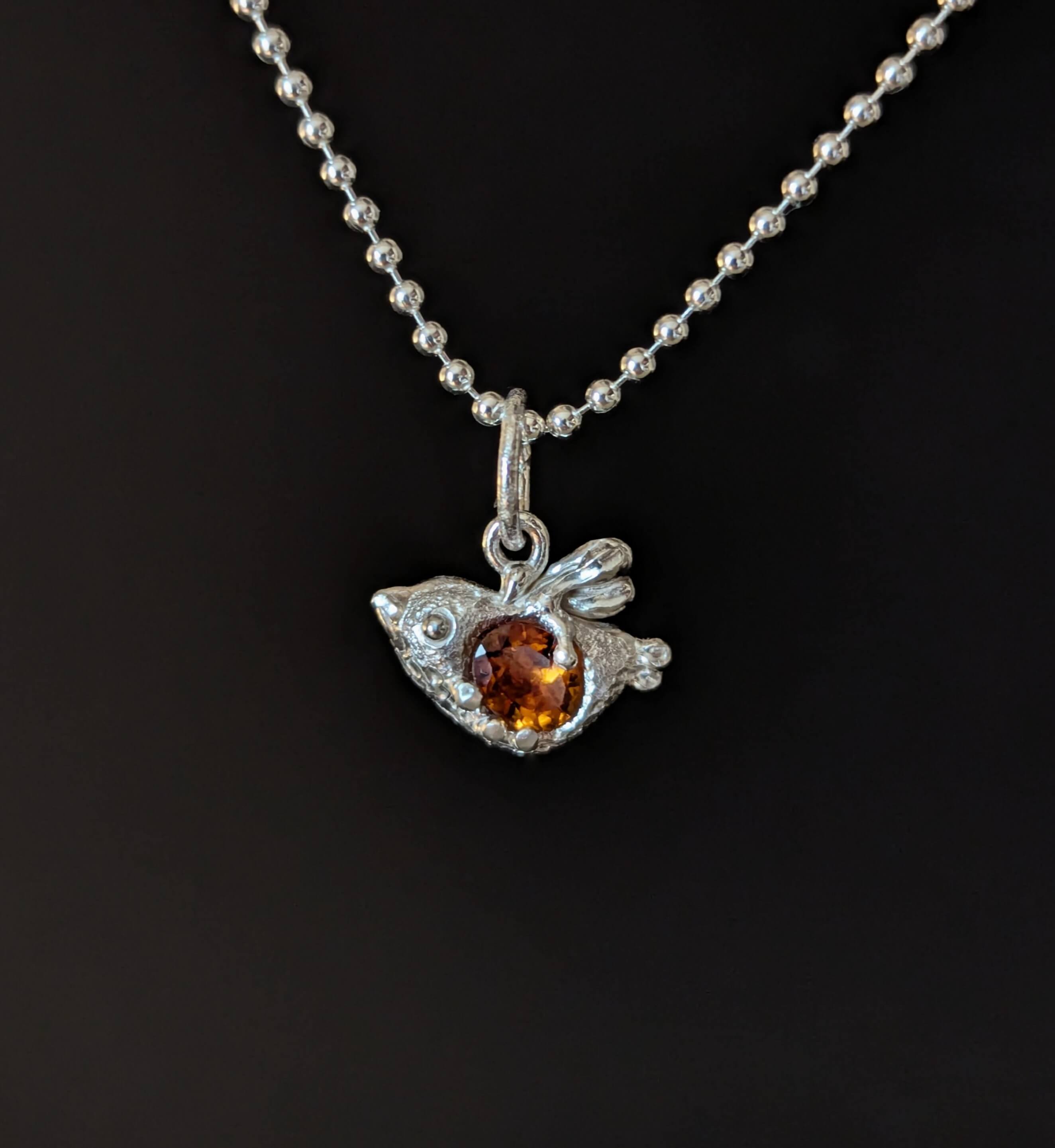 Sidabrinis pakabukas "Paukštelis"