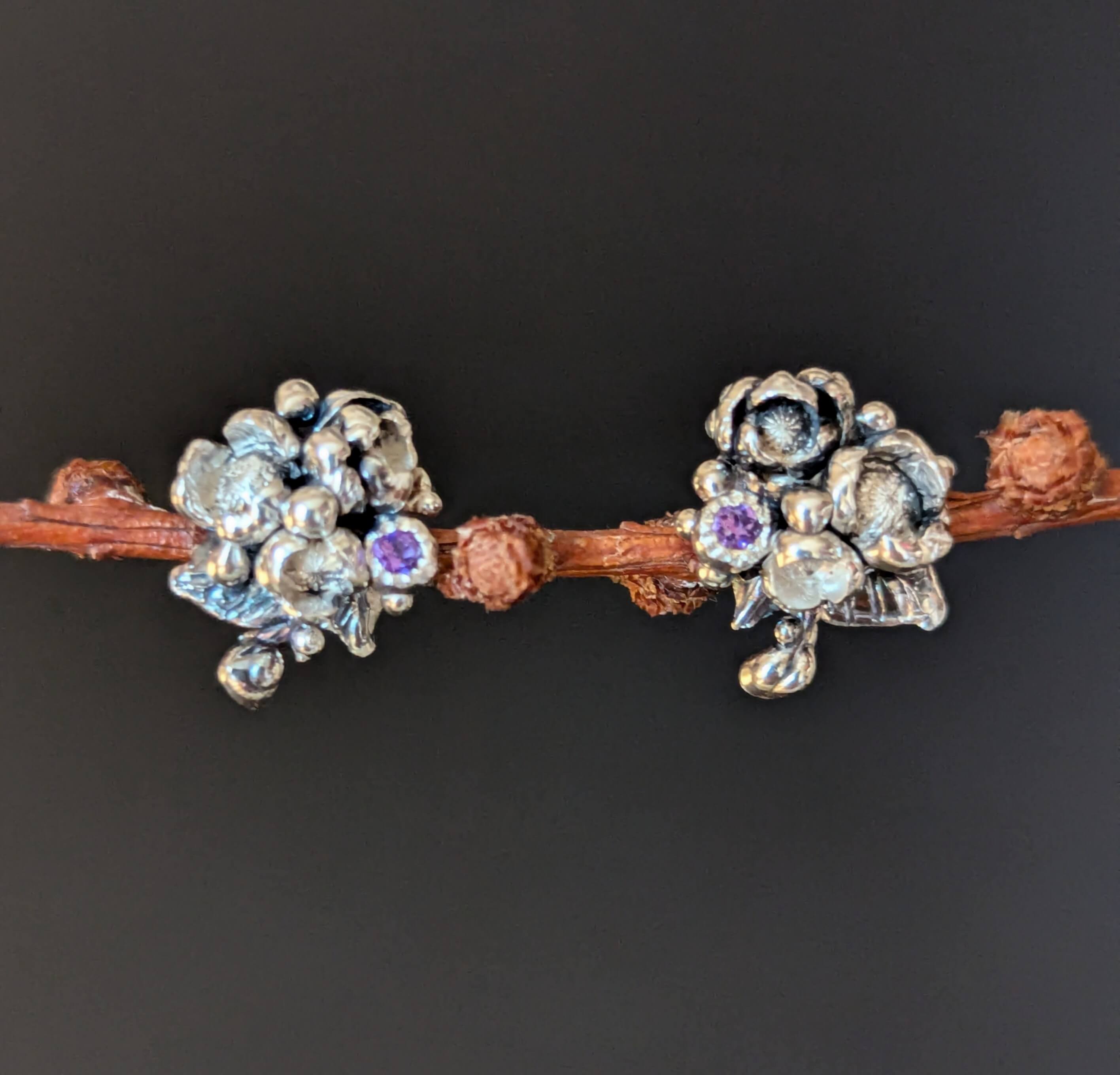 Vienetiniai auskarai "Puokštelės"