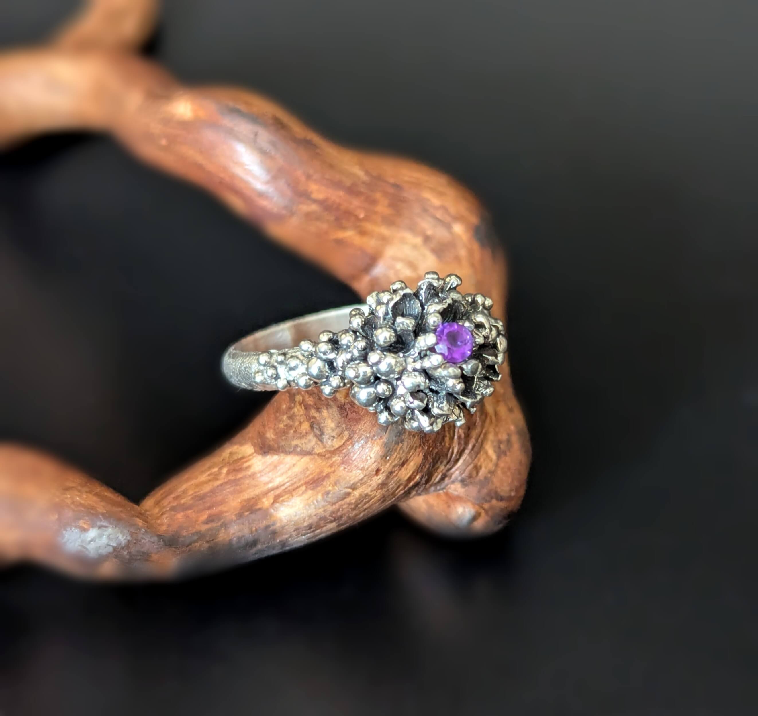 Sidabrinis žiedas "Organika"