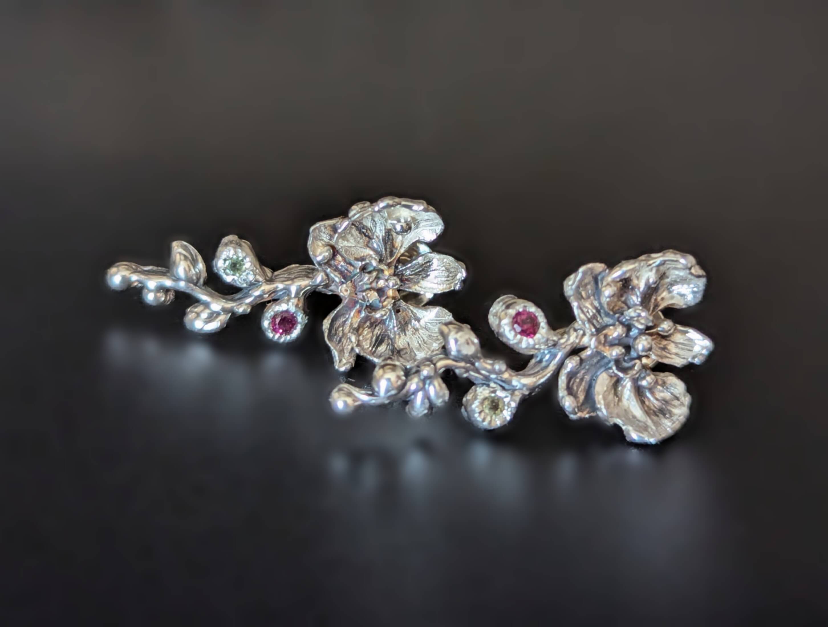 Auskarai "Orchidėjos"